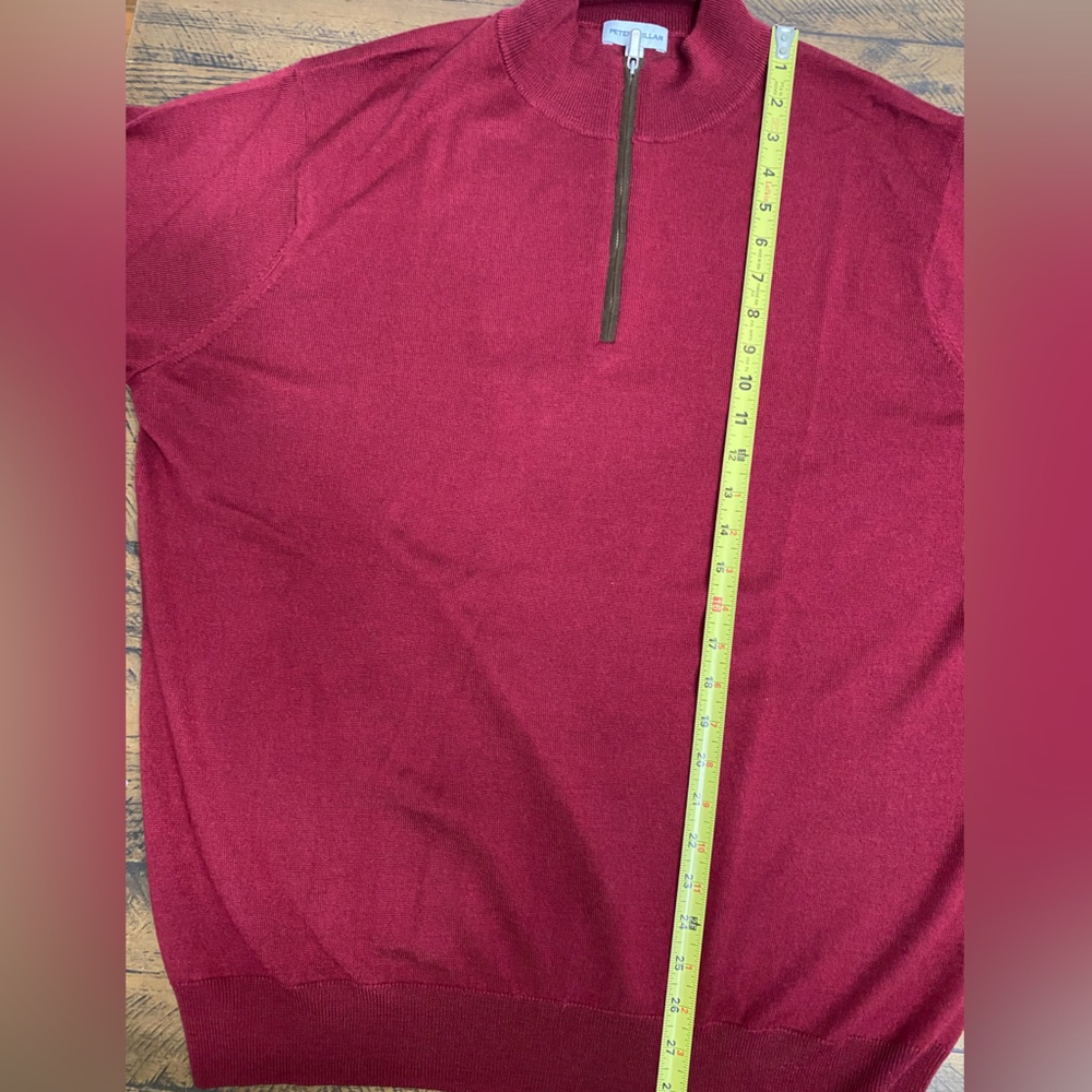 Peter Millar Burgundy red Zip-Up Sweater